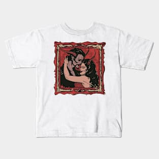 Devil Woman & Man. Love in Hell Kids T-Shirt